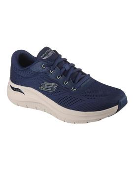 Sapatilhas Skechers Arch Fit azul marinho para homem.