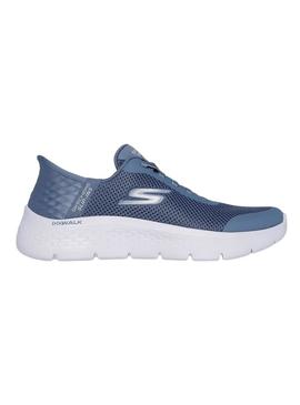 Tênis Skechers Go Walk azul para mulher.