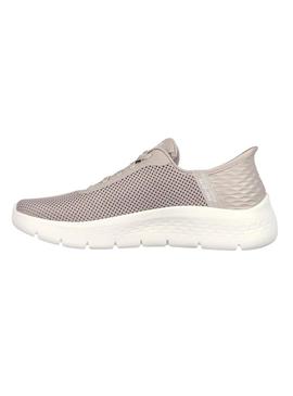 Sapatilhas Skechers Go Walk bege para mulher