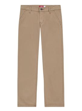 Calça chino Levis Relaxed Straight camel para menino.