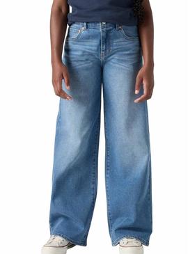 Calça de ganga Levis High Rise Baggy azul para menina