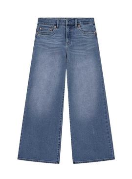 Calça de ganga Levis High Rise Baggy azul para menina