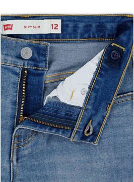 Calça jeans Levis 511 Slim Fit azul para menino