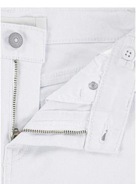 Calça jeans Levis Wide Leg branca para menina