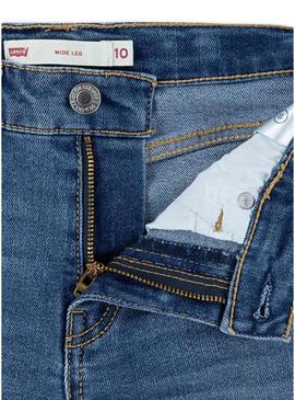 Calça Levis Wide Leg azul para menina