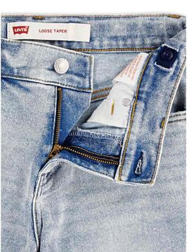 Calça de ganga Levi's Stay Loose Tapered Fit azul para menino.