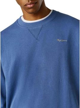 Moletom Pepe Jeans Geo azul para homem.