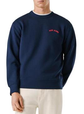 Moletom Pepe Jeans Gideon azul para homens