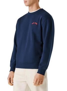 Moletom Pepe Jeans Gideon azul para homens