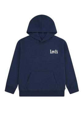 Moletom Levi's Classic And Clean azul marinho para menino e menina.