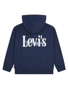 Moletom Levi's Classic And Clean azul marinho para menino e menina.