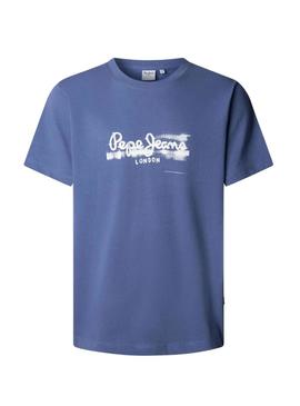 Camiseta Pepe Jeans Fantasy azul para homem.