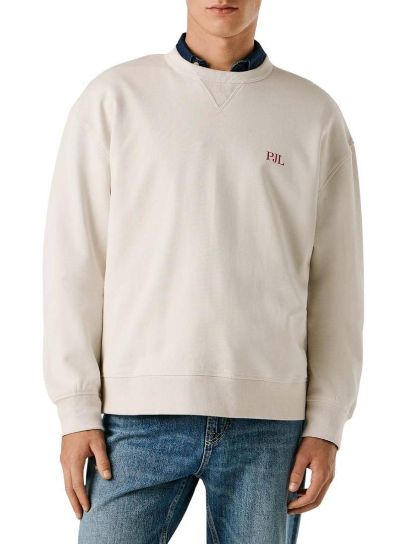 Moletom Pepe Jeans Garret branco marfim para homem