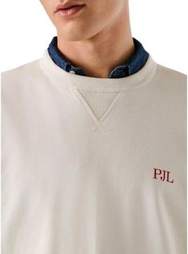 Moletom Pepe Jeans Garret branco marfim para homem