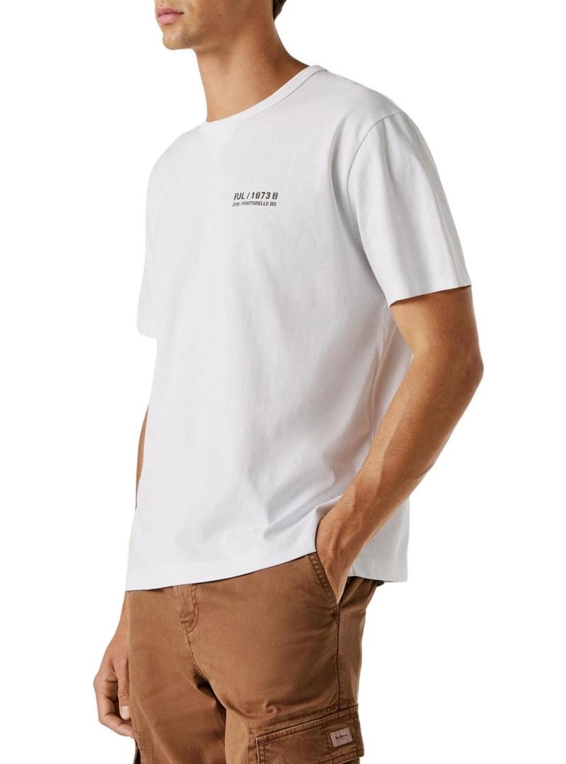 Camiseta Pepe Jeans Scott branca para homem.