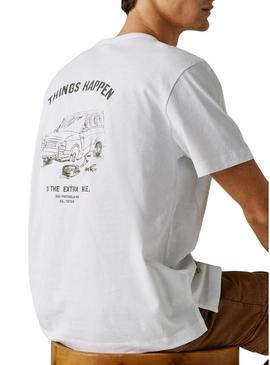 Camiseta Pepe Jeans Scott branca para homem.