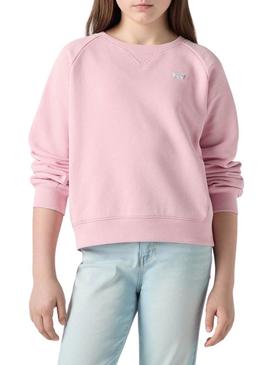 Moletom Levis Meet And Greet cor-de-rosa para menina.