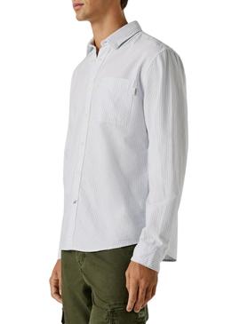Camisa Pepe Jeans Prescot branca para homem.
