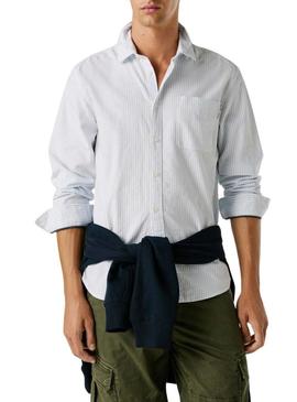 Camisa Pepe Jeans Prescot branca para homem.