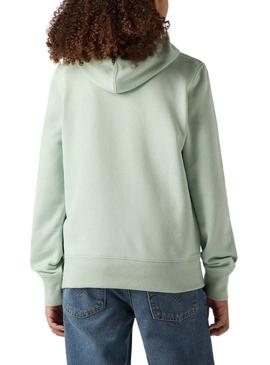 Moletom Levis Mini Batwing Hoodie verde para menino e menina