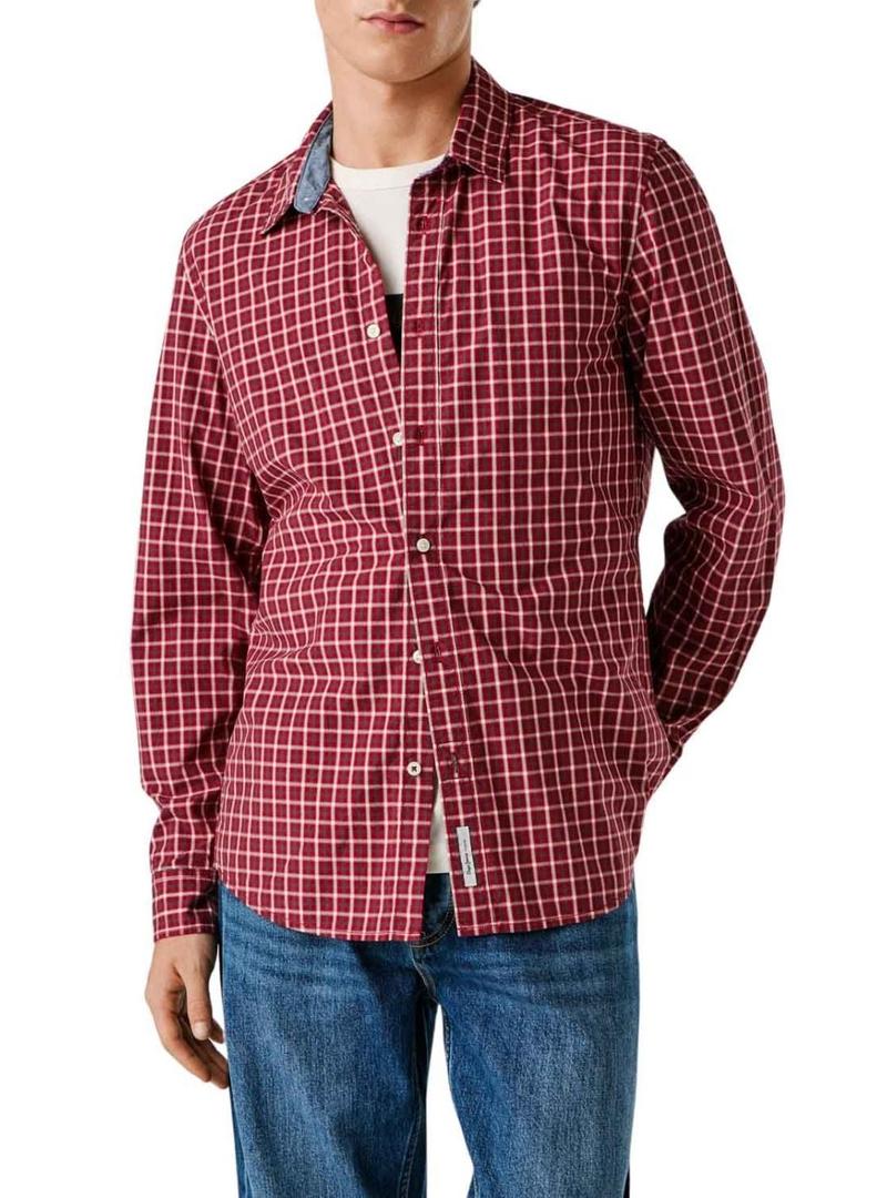Camisa Pepe Jeans Capel vermelha para homem.