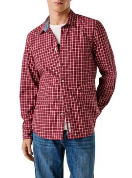 Camisa Pepe Jeans Capel vermelha para homem.