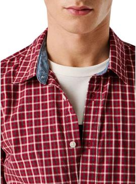 Camisa Pepe Jeans Capel vermelha para homem.