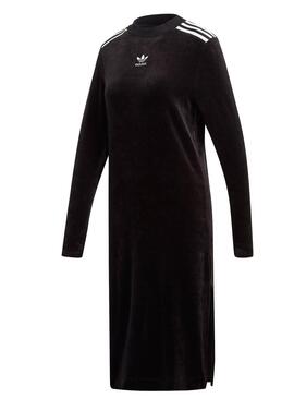 Adidas vestido de veludo preto para Mulher