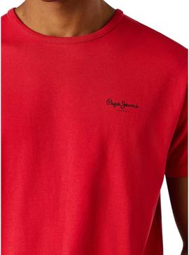 Camiseta Pepe Jeans Connor vermelha para homem