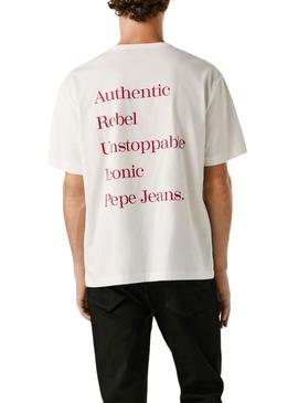 Camiseta Pepe Jeans Garret branca para homem