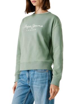 Moletom Pepe Jeans Maty verde para mulher