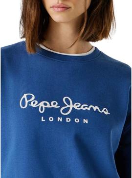 Moletom Pepe Jeans Maty azul para mulher.