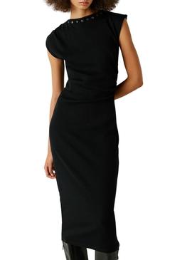 Vestido Pepe Jeans Bigar preto para mulher.