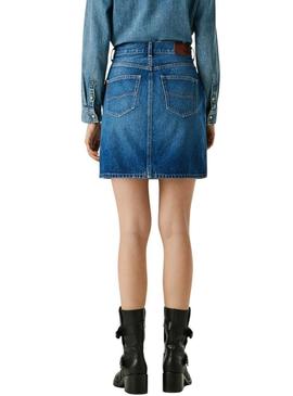 Saia Pepe Jeans Lilly denim para mulher.