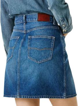 Saia Pepe Jeans Lilly denim para mulher.