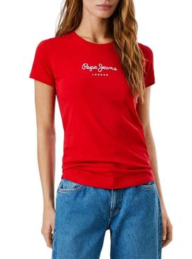 Camiseta Pepe Jeans Virginia vermelha para mulher