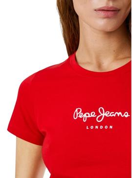 Camiseta Pepe Jeans Virginia vermelha para mulher
