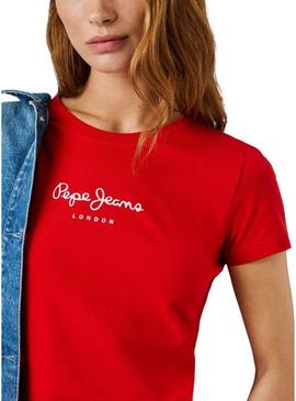 Camiseta Pepe Jeans Virginia vermelha para mulher