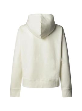 Moletom Pepe Jeans Marsu branco para mulher