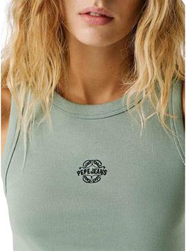T-Shirt Pepe Jeans Phoenix verde para mulher