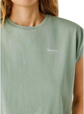 Camisa Pepe Jeans Bloom verde para mulheres.