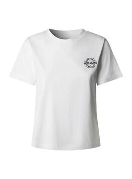 Camiseta Pepe Jeans Natalia branca para mulher.