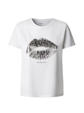 Camiseta Pepe Jeans Ban branca para mulher.