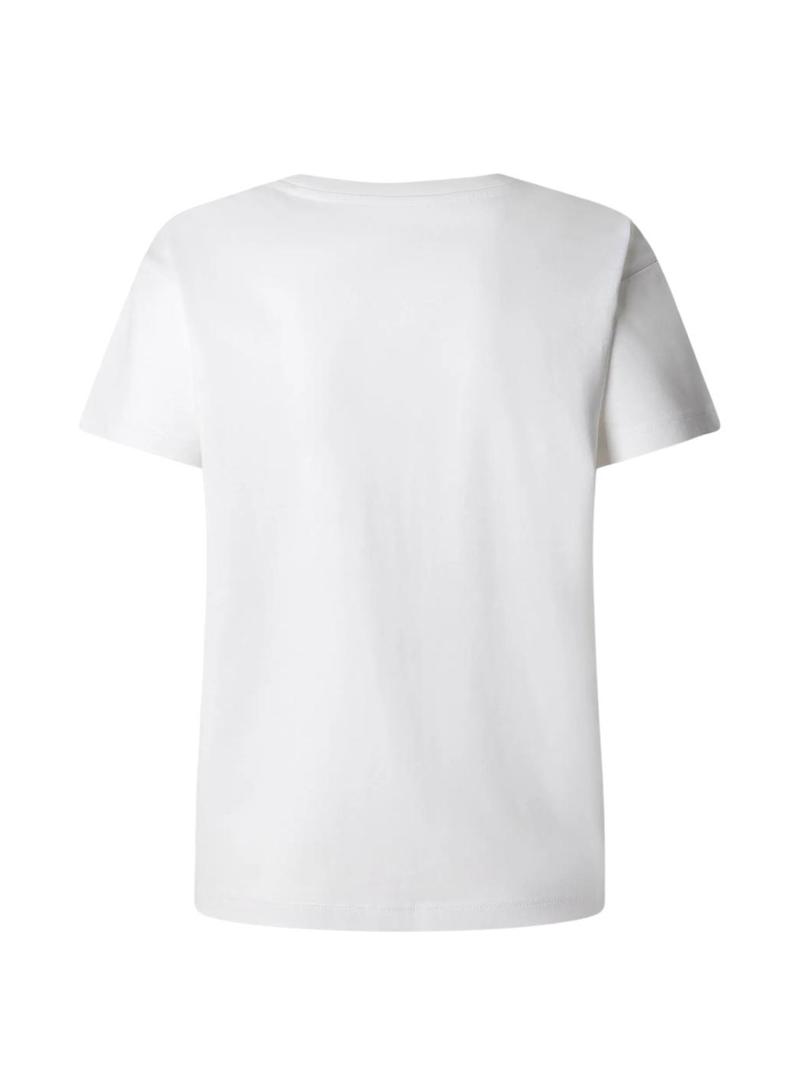 Camiseta Pepe Jeans Ban branca para mulher.