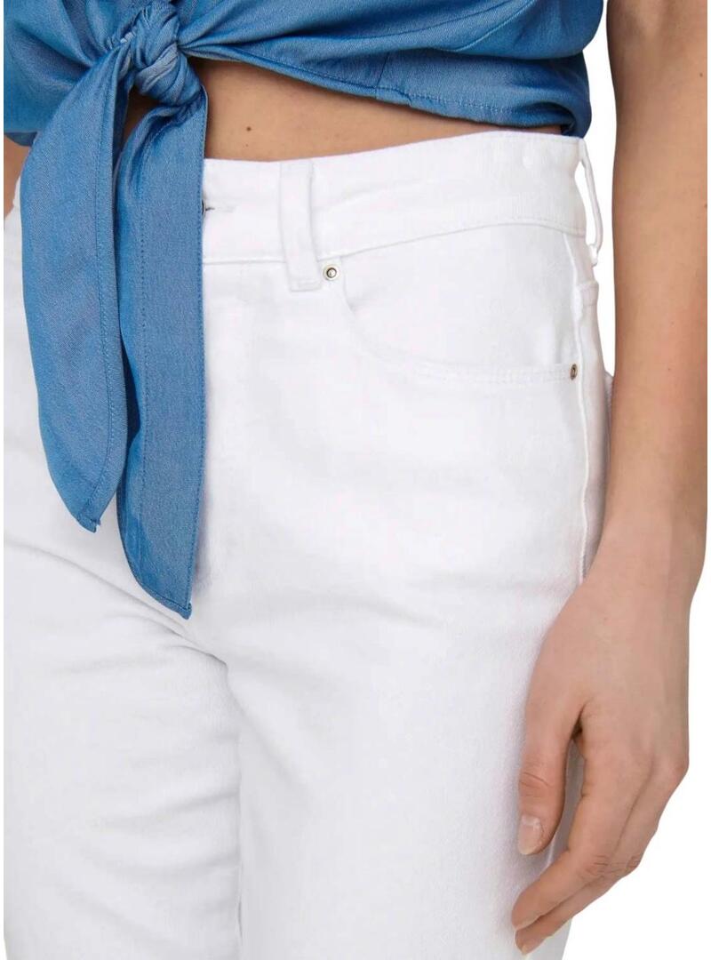 Calça de ganga branca Only Emily para mulher.