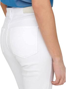 Calça de ganga branca Only Emily para mulher.