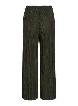 Calças Vila Viplisa plissadas verdes para mulher.