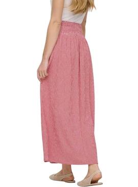 Saia Only Celle xadrez vermelho para mulher.