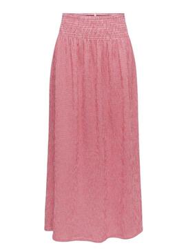 Saia Only Celle xadrez vermelho para mulher.