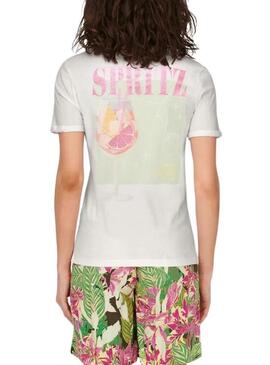 Camiseta Only Kita branca para mulher.